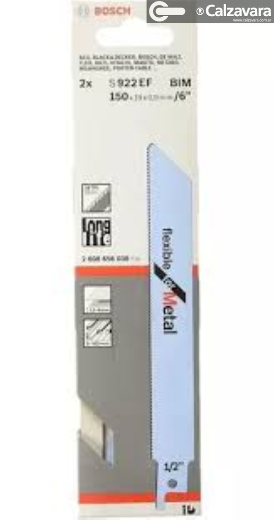 HOJA SIERRA SABLE S922EF METAL BOSCH