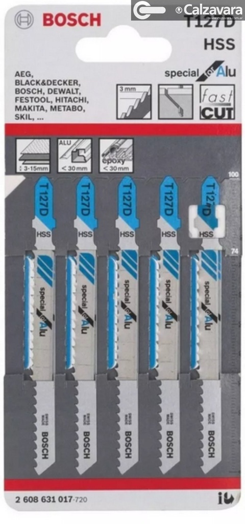 HOJA DE SIERRA CALADORA U 127D