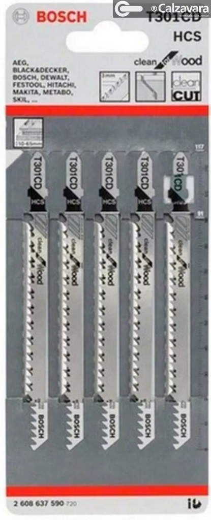 HOJA DE SIERRA CALADORA T 301 CD