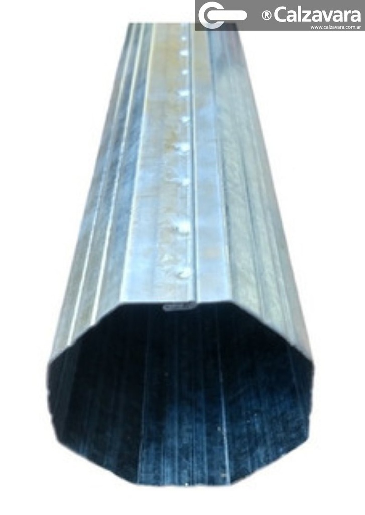 TUBO OCTOGONAL GALV 70mm CH 20x6.30