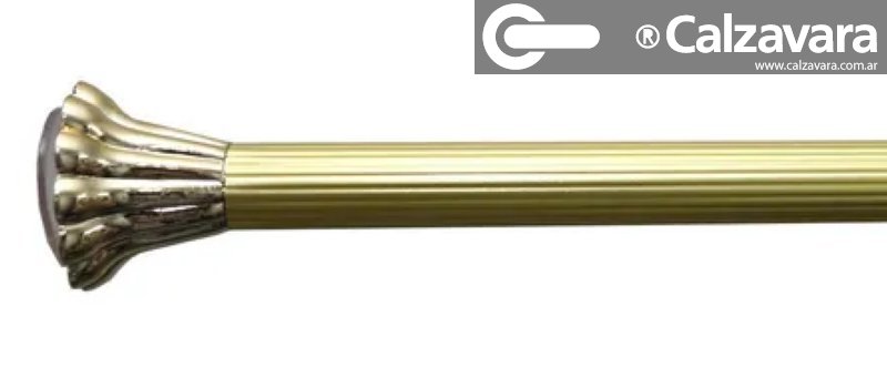 BARRAL EXTENSIBLE ESTRIADO ORO 2MTS
