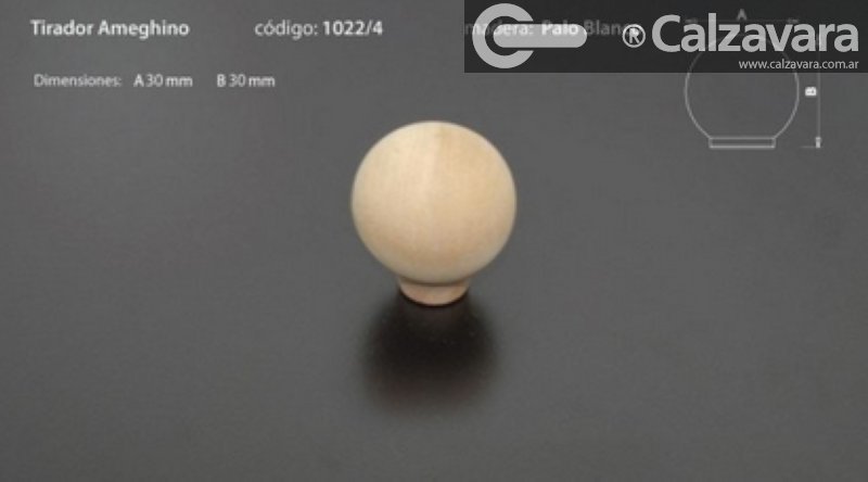 TIRADOR AMEGHINO 30mm PALO BLANCO