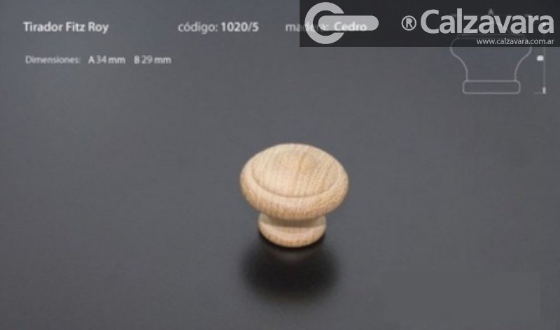 TIRADOR FITZ ROY 34mm P BLANCO 1020P