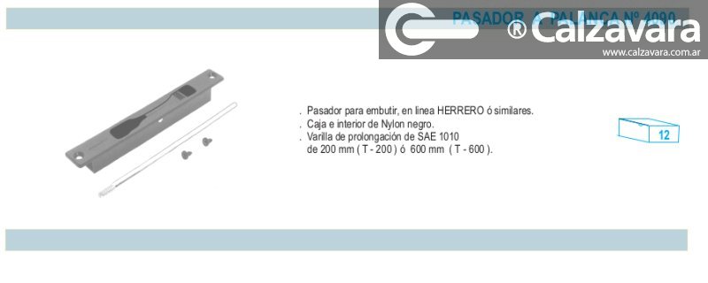 PASADOR A PALANCA No.4090 T-600