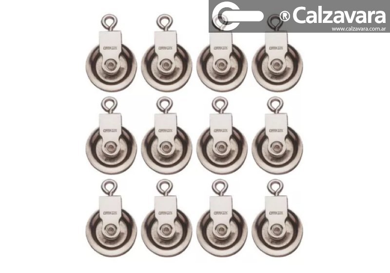 ROLDANA C/RUEDA NIQUELADA 38mm