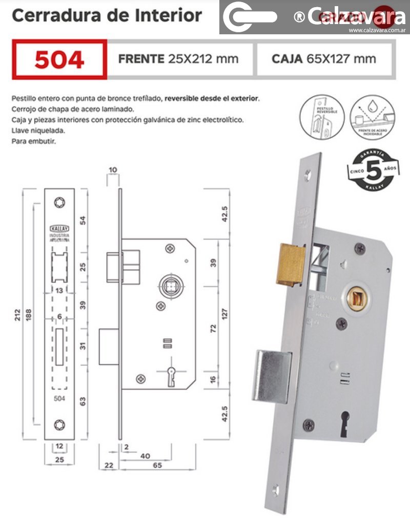 CERRADURA KALLAY 504 NIQ