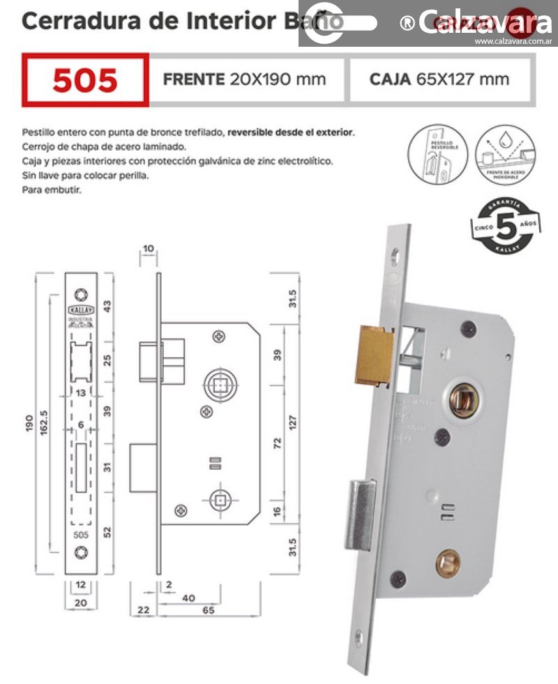 CERRADURA KALLAY 505 NIQ