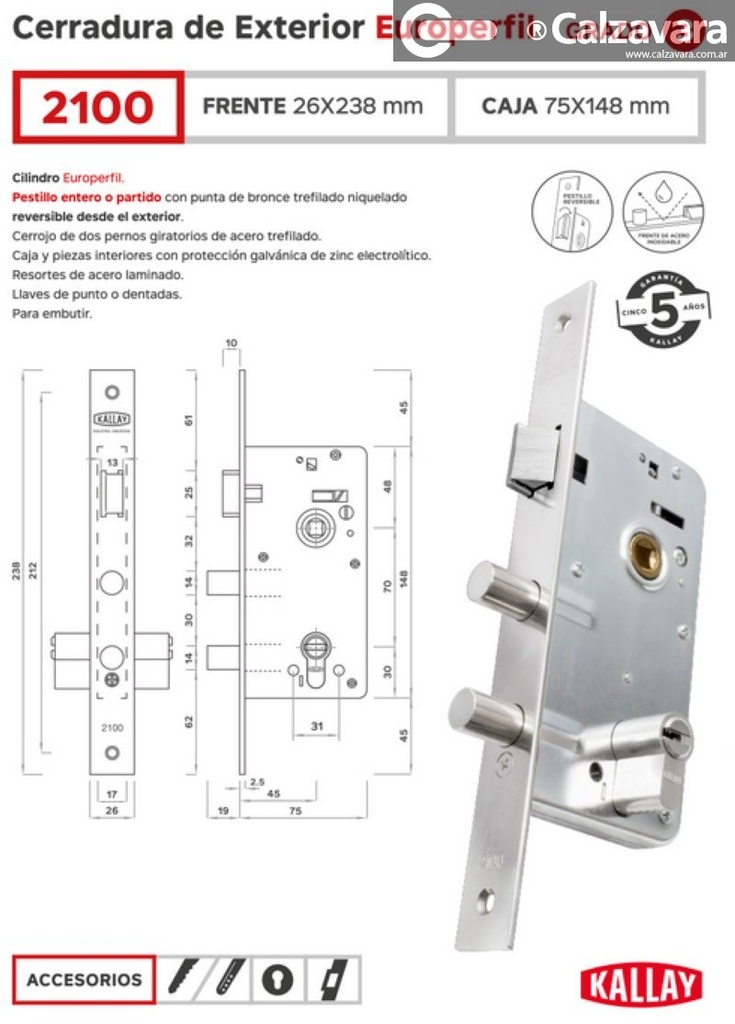 CERRADURA KALLAY 2100 COMPUTARIZADA