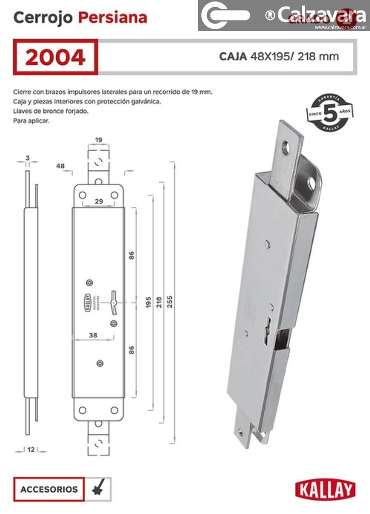 CERRADURA KALLAY 2004 NIQ P/PERS