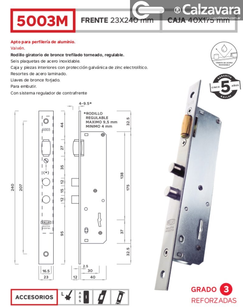 KALLAY 5003 40MM MODENA BOC NEGRO