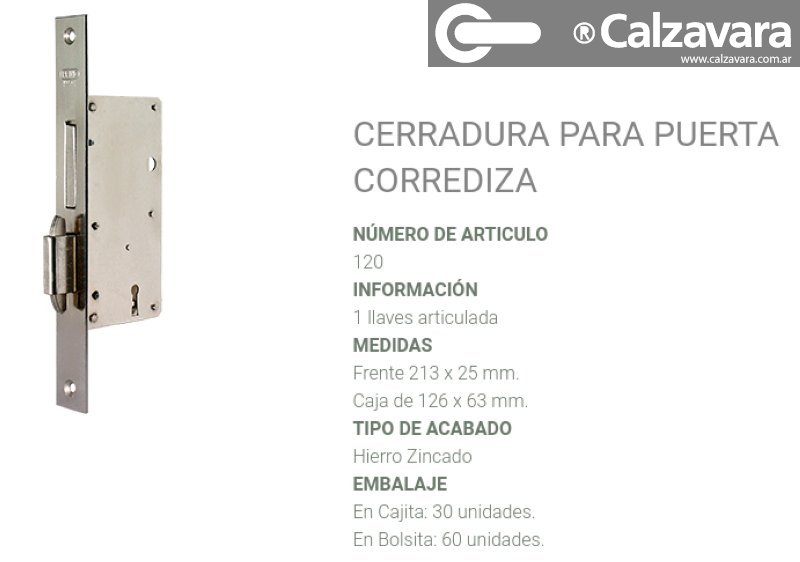 CERRADURA PRIVE 120 ZINC