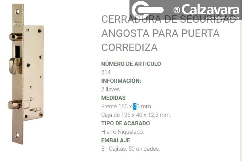 CERRADURA PRIVE 214 ZINC CORRED