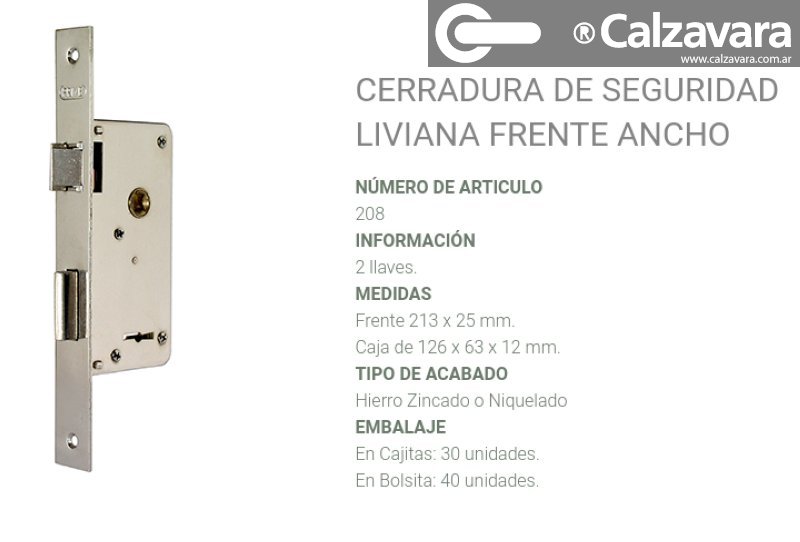 CERRADURA PRIVE 208 ZINC EN CAJA