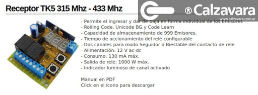 [04415001000] GERENCIADOR DE CONTROLES TK5 AL/BA@