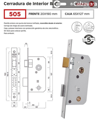 CERRADURA KALLAY 505 NIQ