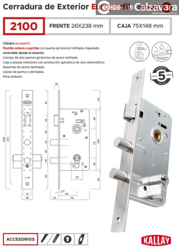 CERRADURA KALLAY 2100 COMPUTARIZADA