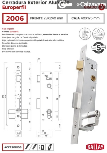 [05299001000] CERRADURA KALLAY 2006 NIQ S/CILIND