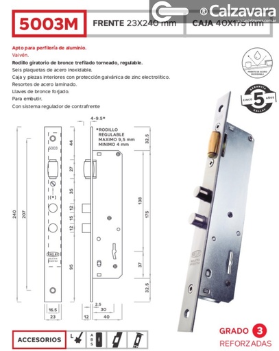 KALLAY 5003 40MM MODENA BOC NEGRO