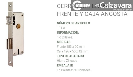 CERRADURA PRIVE 101 ZINC ANG 50mm