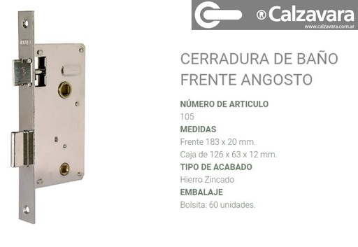 CERRADURA PRIVE 105 ZINC