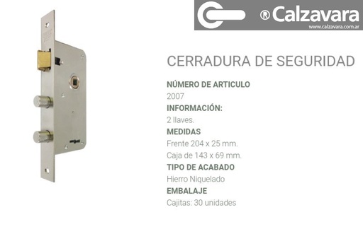 CERRADURA PRIVE 2007